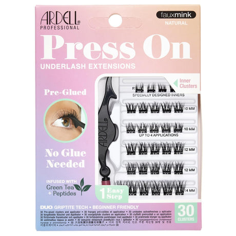 Ardell Press On Lashes Underlash Extensions With Applicator - Faux Mink Natural, 30 clusters-074764384775-LR-360481-1-LR eShop