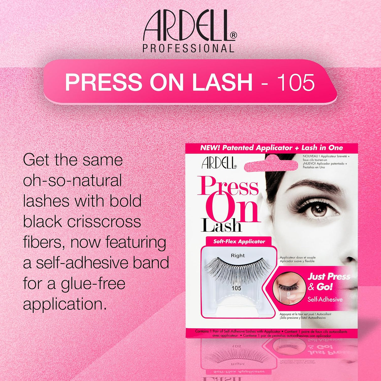 Ardell Self-Adhesive Press On Lashes - 105 Black-074764523266-LR-294087-3-LR eShop