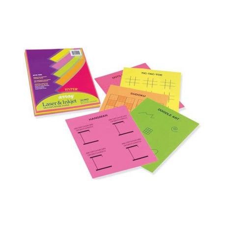 Array Multi-Purpose Paper 8-1/2 x 11 Inches 24 lb Assorted Hyper 100 ct-084001011555-LR-282871-1-LR eShop