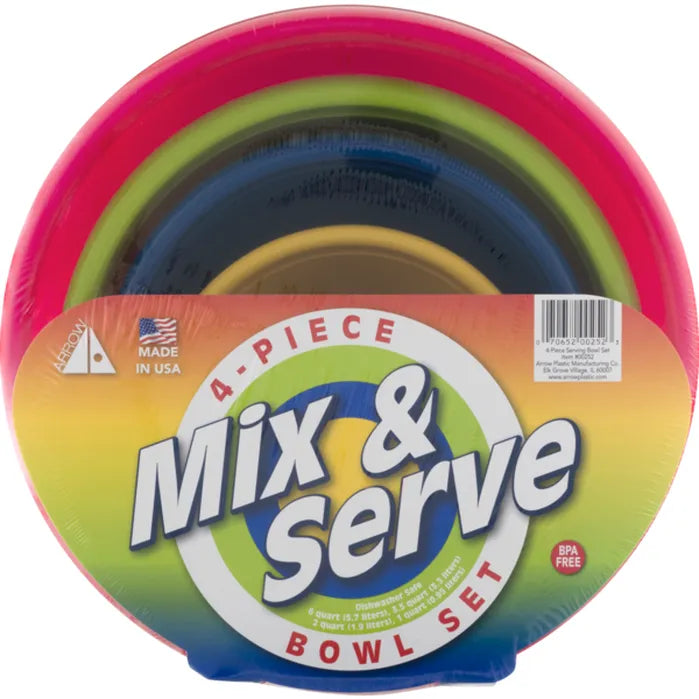 Arrow Mix & Serve 4 Piece Bowl Set Display, 16 count-070652252058-LR-240852-1-LR eShop
