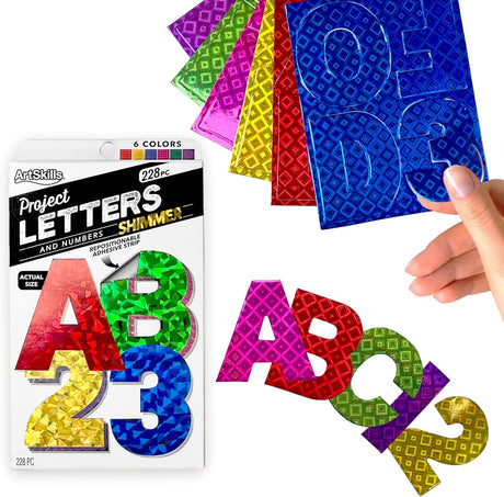 ArtSkills 2.5" Paper Poster Letters and Numbers - Holographic, 228 count-672125014448-LR-317736-1-LR eShop