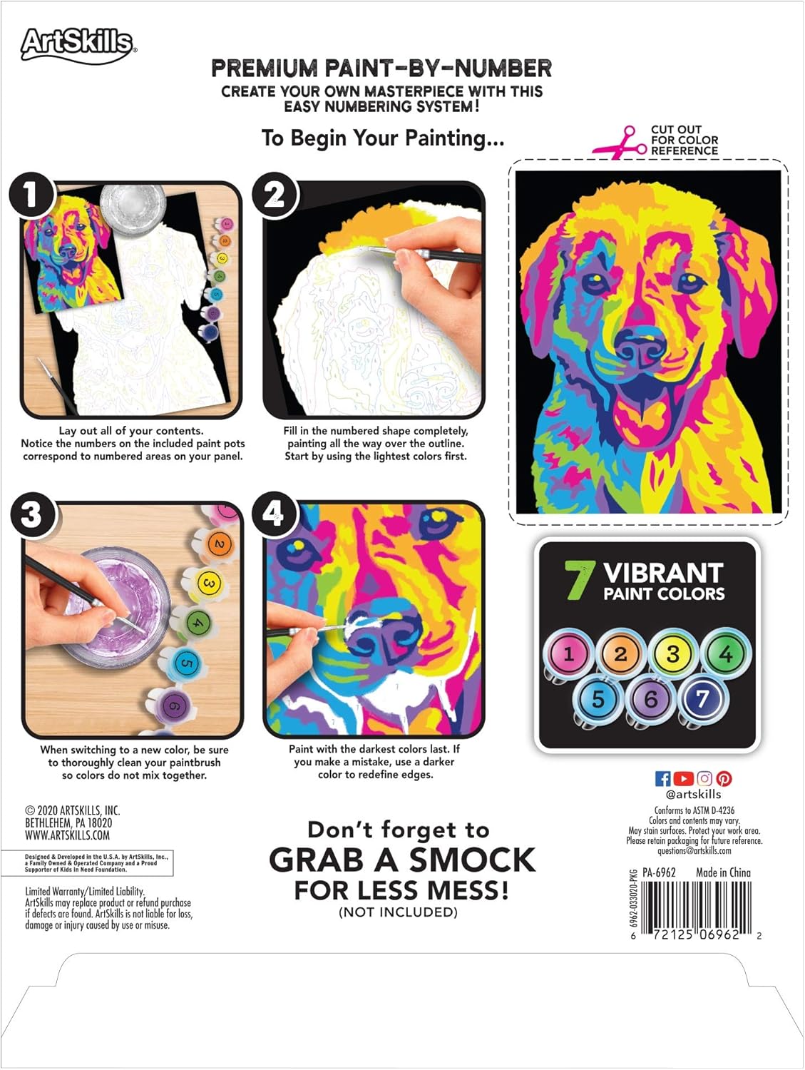 ArtSkills Paint by Number Kit - Puppy Dog, 8.5"x11"'-672125069622-LR-355426-3-LR eShop
