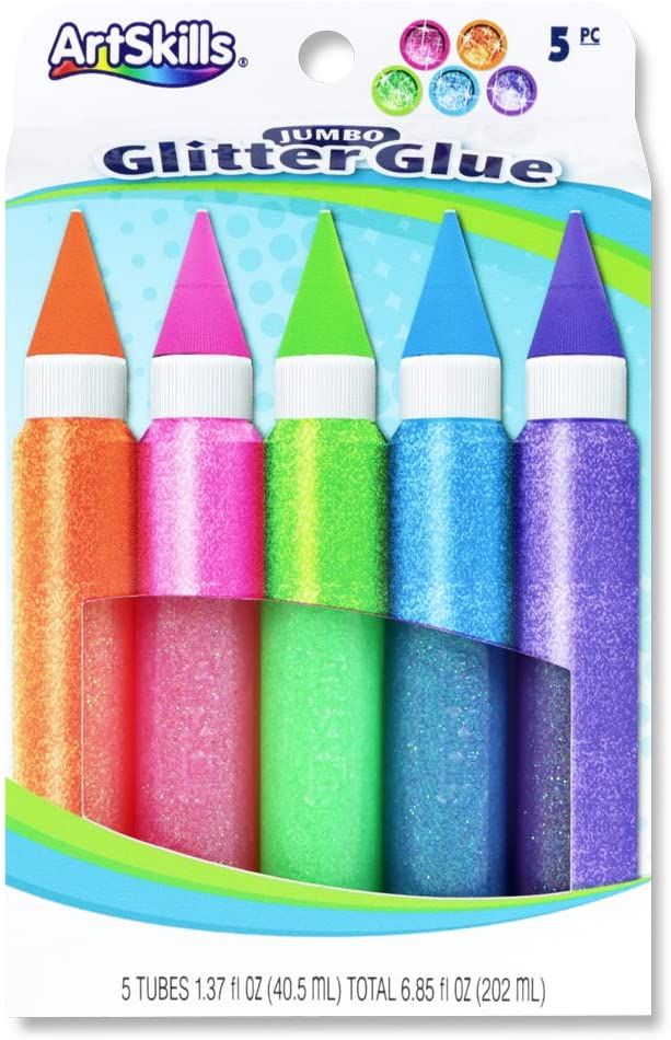 ArtSkills Puffy Neon Jumbo Rainbow Glitter Glue Pens, 5 count-672125014783-LR-349752-1-LR eShop
