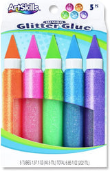 ArtSkills Puffy Neon Jumbo Rainbow Glitter Glue Pens, 5 count-672125014783-LR-349752-1-LR eShop
