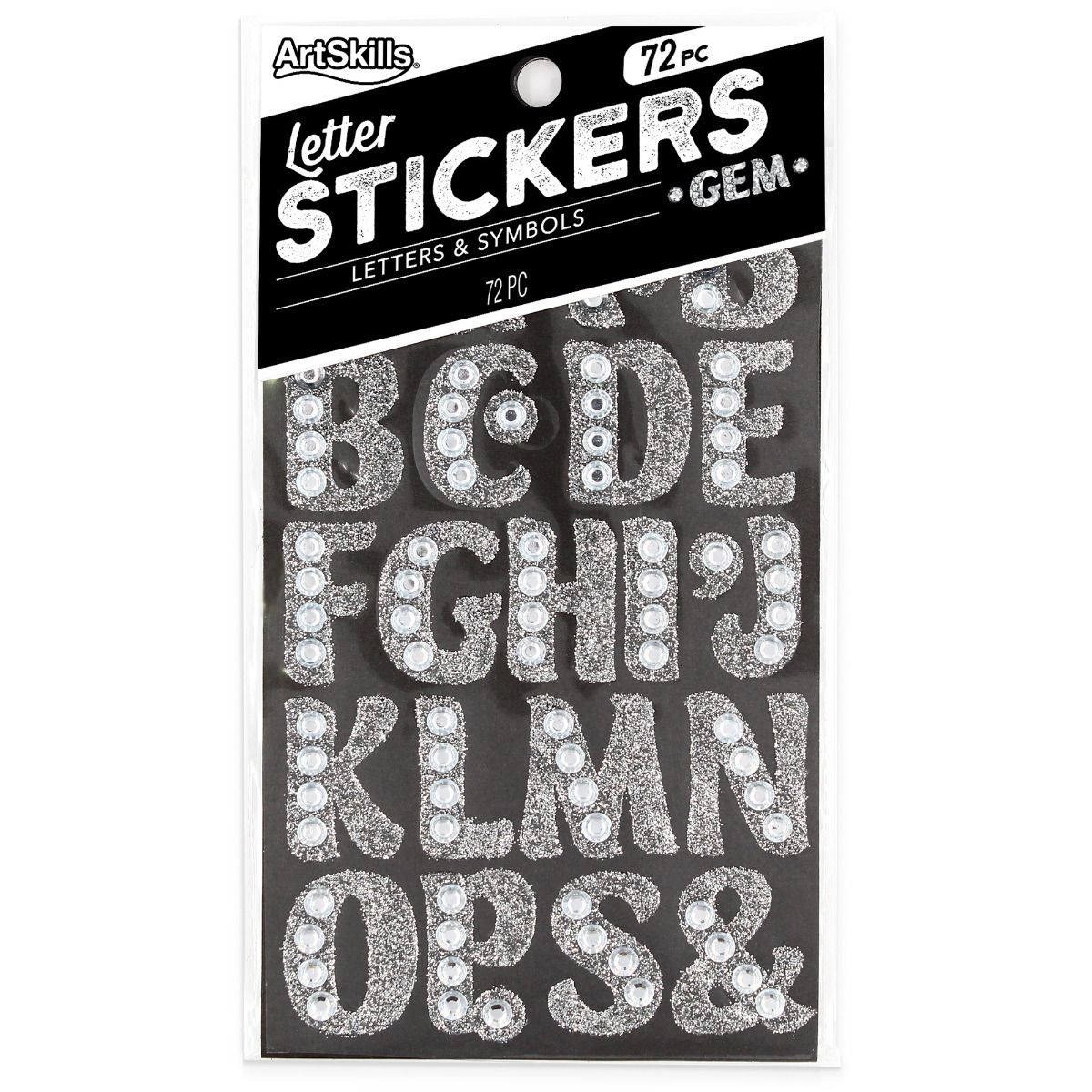 Artskills Silver Glitter Gem Letter Stickers, 72 Count-672125049792-LR-349754-1-LR eShop