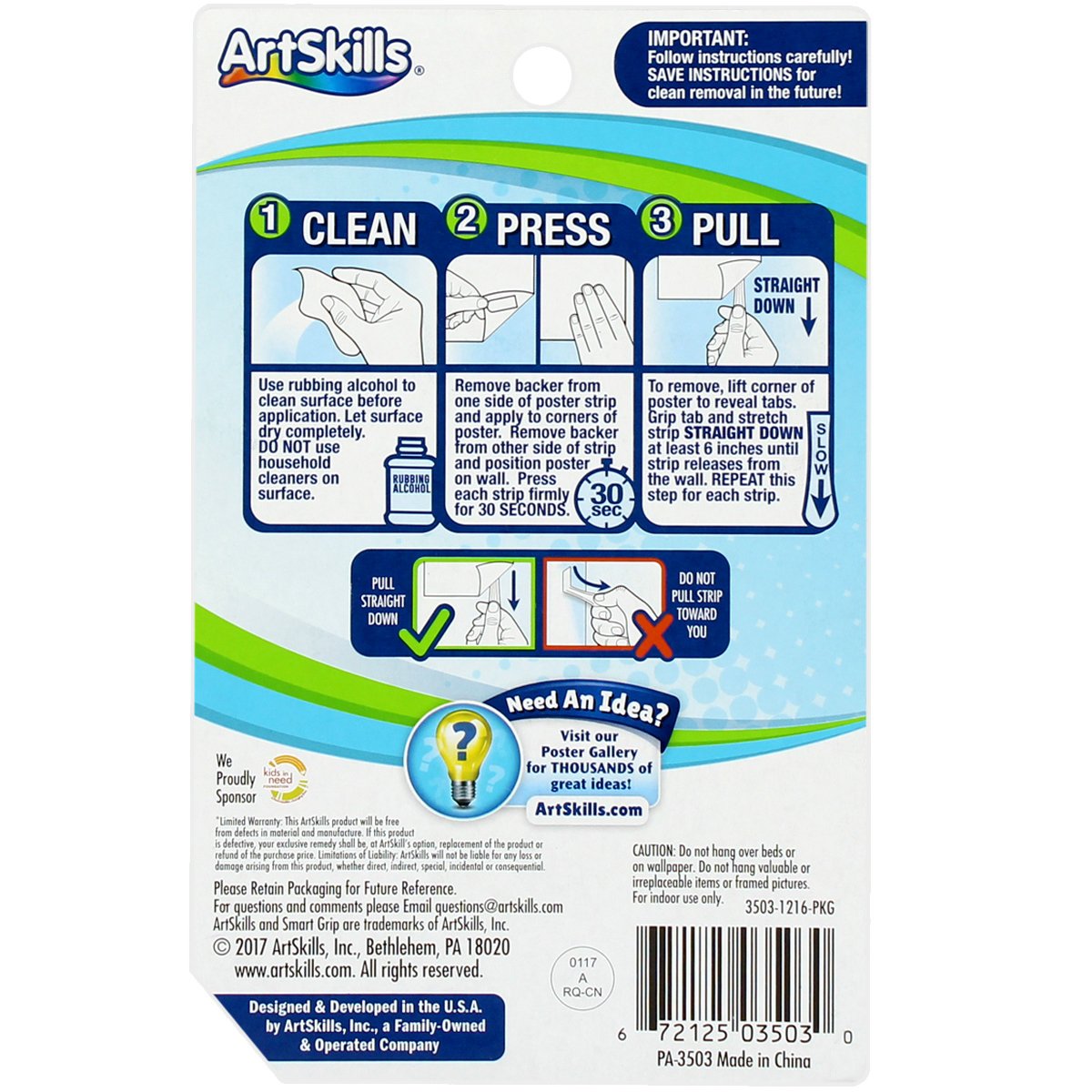 Artskills Smart Grip Poster Strips, 18 count-672125035030-LR-317752-2-LR eShop