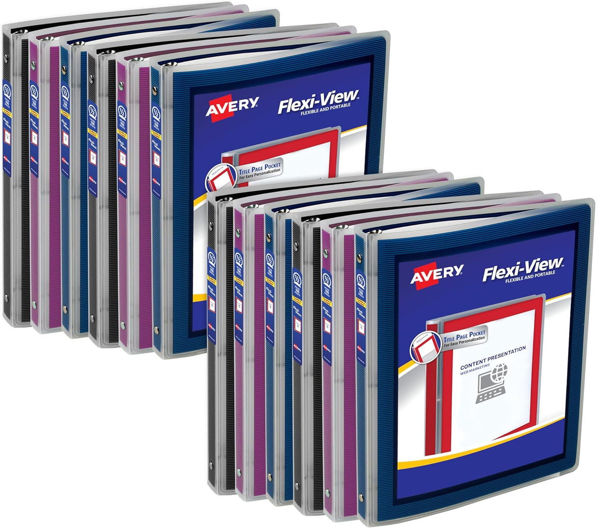 Avery 0.5" Flexi View Binder - Assorted-077711157606-LR-324208-3-LR eShop