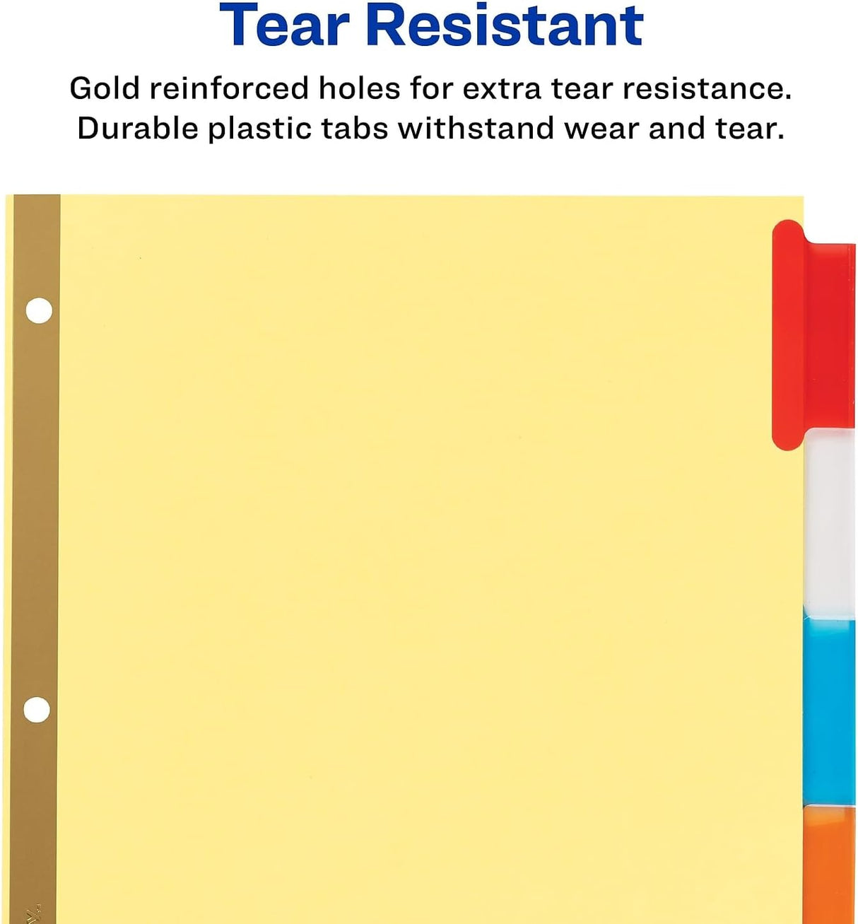 Avery Big Tab Insertable Dividers - Assorted, 5 count-072782111090-LR-206511-2-LR eShop