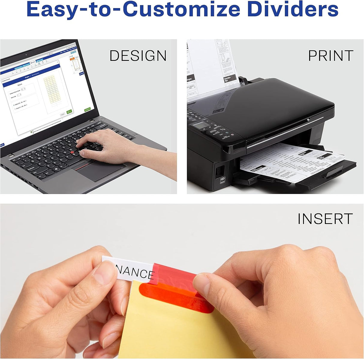 Avery Big Tab Insertable Dividers - Assorted, 5 count-072782111090-LR-206511-3-LR eShop