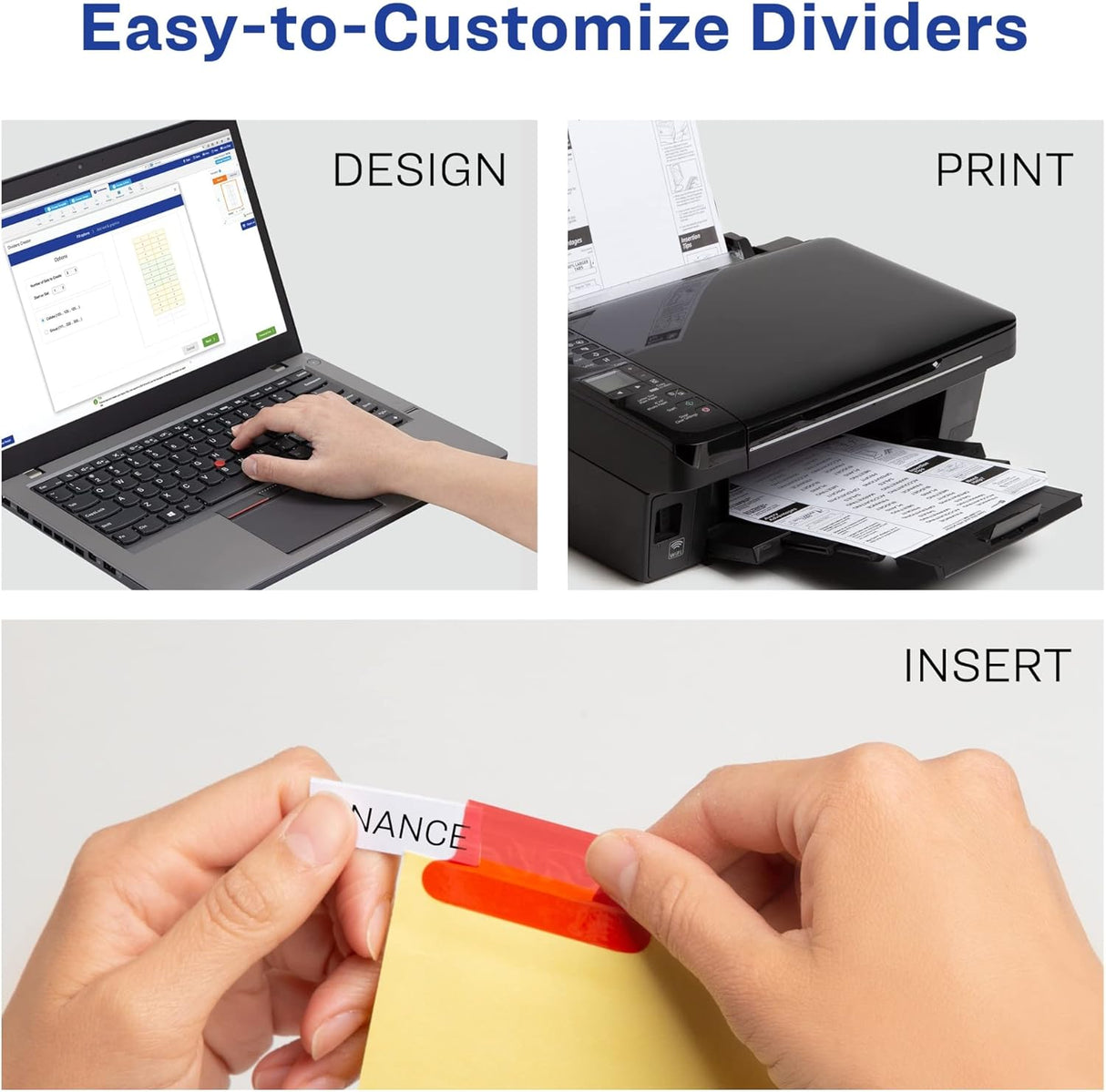 Avery Big Tab Insertable Dividers - Assorted, 8 count-072782111113-LR-206512-3-LR eShop