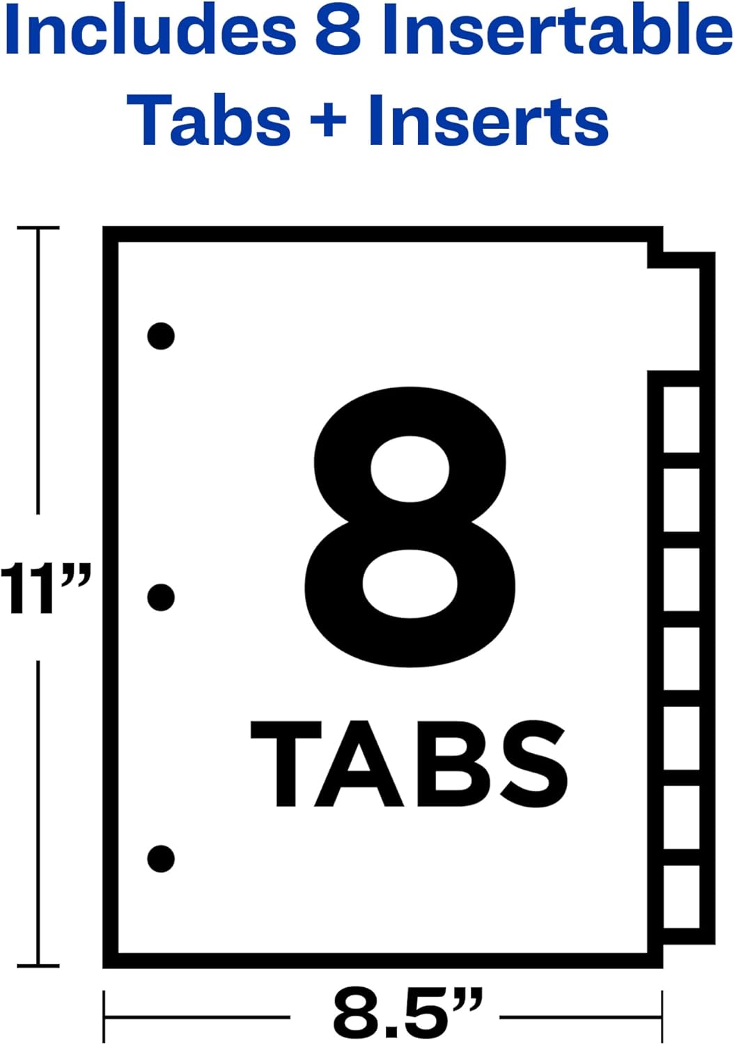 Avery Big Tab Insertable Dividers - Assorted, 8 count-072782111113-LR-206512-6-LR eShop