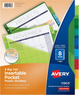 Avery Big Tab Insertable Dividers - Assorted, 8 count-072782119034-LR-324207-1-LR eShop
