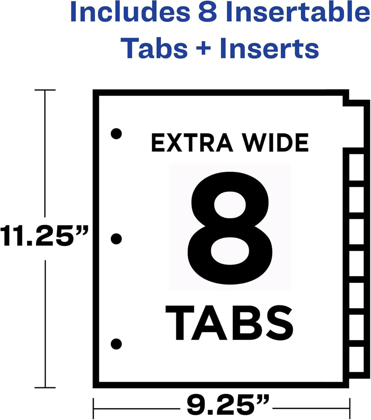 Avery Big Tab Insertable Dividers - Assorted, 8 count-072782119034-LR-324207-4-LR eShop