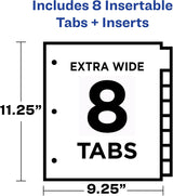 Avery Big Tab Insertable Dividers - Assorted, 8 count-072782119034-LR-324207-4-LR eShop