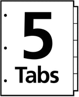 Avery Big Tab Insertable Dividers - Clear, 5 count-072782232818-LR-324211-2-LR eShop