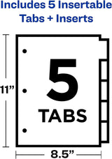 Avery Big Tab Insertable Dividers - Clear, 5 count-072782232818-LR-324211-5-LR eShop