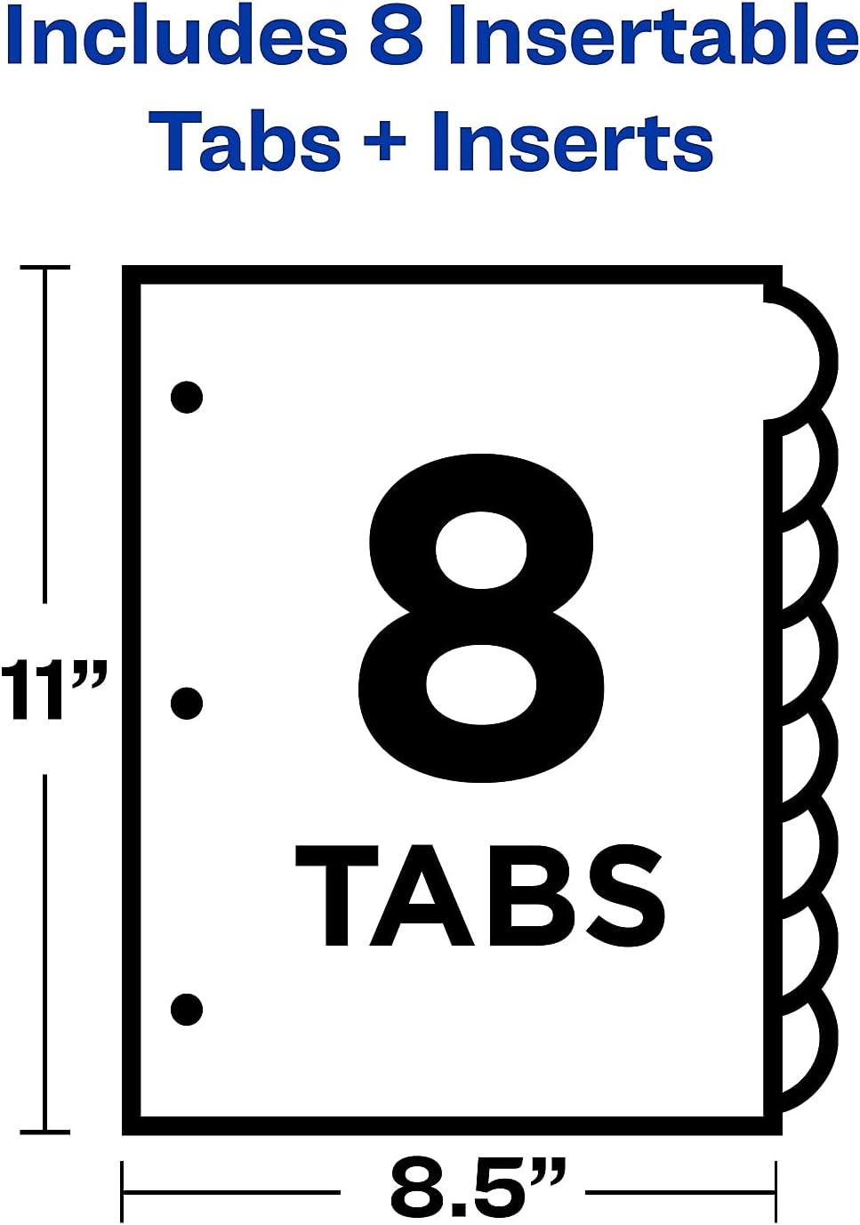 Avery Big Tab Insertable Dividers - Clear, 8 count-072782232856-LR-326256-5-LR eShop