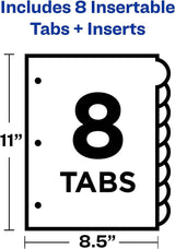 Avery Big Tab Insertable Dividers - Clear, 8 count-072782232856-LR-326256-5-LR eShop