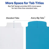 Avery Big Tab Write & Erase Plastic Dividers - Assorted, 5 count-072782161293-LR-324209-4-LR eShop