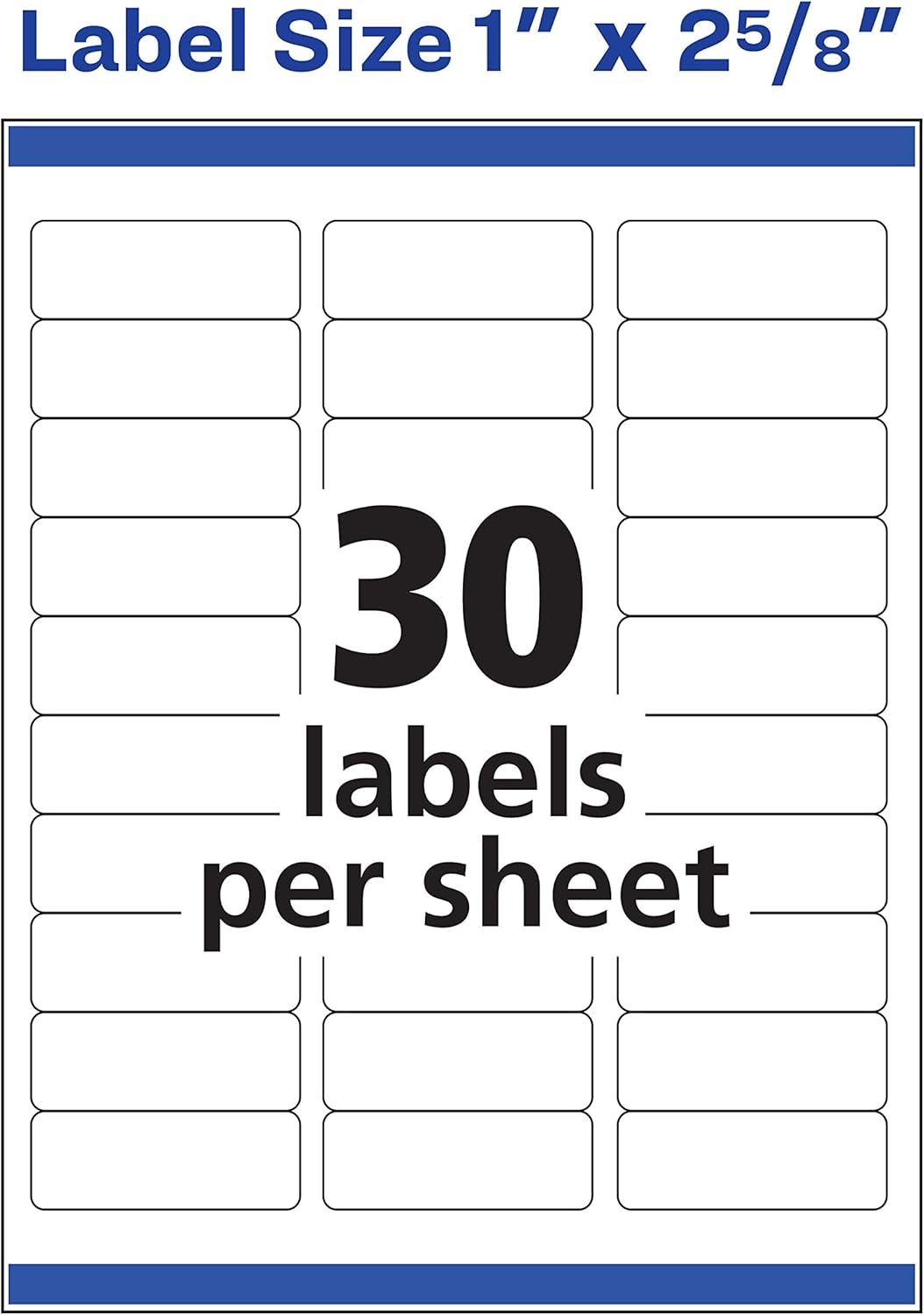 Avery Easy Peel Address Labels, 1" x 2.625" - White, 750 count-072782052607-LR-244453-2-LR eShop
