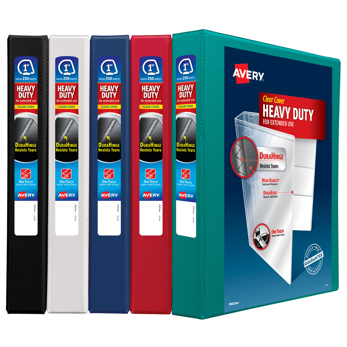 Avery Heavy-Duty 1" View Binder With One Touch Slant Rings - Assorted-077711798304-LR-336535-1-LR eShop