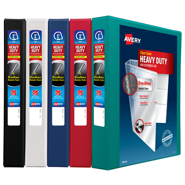 Avery Heavy-Duty 1" View Binder With One Touch Slant Rings - Assorted-077711798304-LR-336535-1-LR eShop