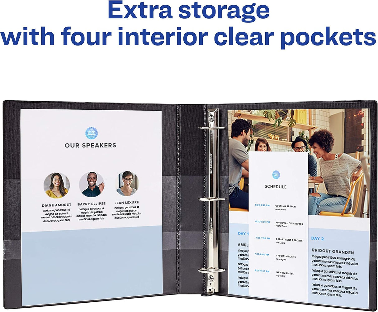 Avery Heavy-Duty 1" View Binder With One Touch Slant Rings - Assorted-077711798304-LR-336535-8-LR eShop