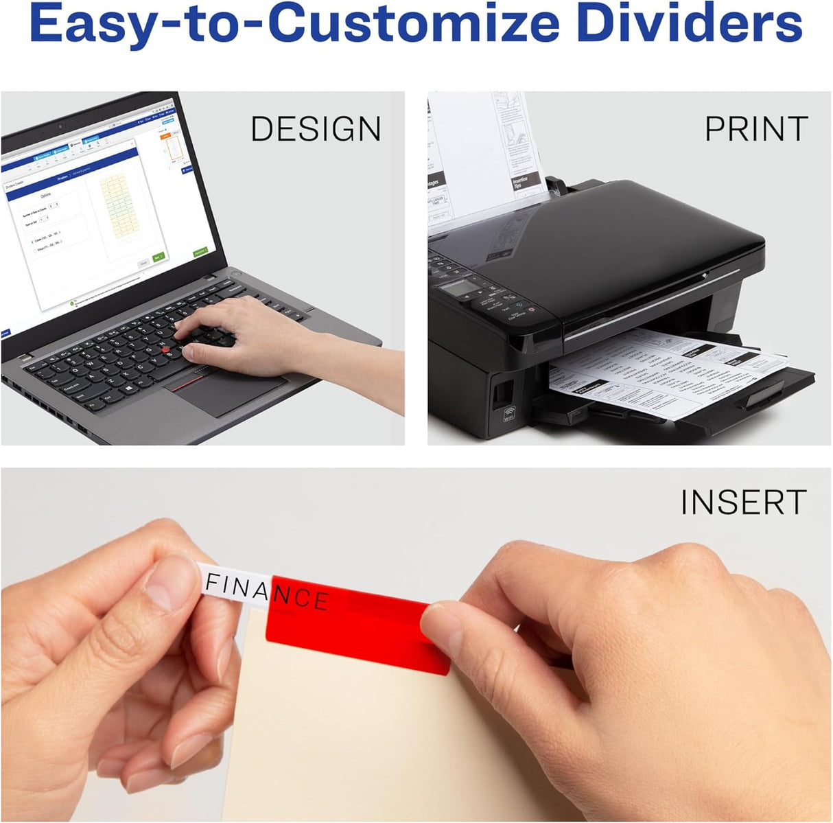 Avery Insertable Pocket Dividers - Assorted, 5 count-072782810092-LR-144732-4-LR eShop