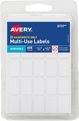 Avery Multi-Use Removable Labels, 0.5" x 0.75" - White, 525 count-072782067373-LR-219981-1-LR eShop
