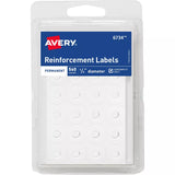 Avery Self-Adhesive 0.25" Round Binder Reinforcement Labels - White, 560 count-072782067342-LR-219904-1-LR eShop