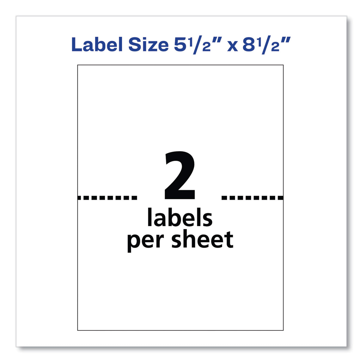 Avery TrueBlock Permanent Inkjet Shipping Labels, 5.5" x 8.5" - White, 50 count-072782081263-LR-282685-4-LR eShop