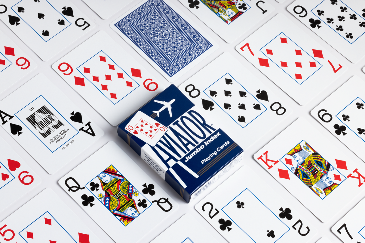 AVIATOR Playing Cards - Jumbo Index, Assorted Colors-073854009178-LR-145262-2-LR eShop