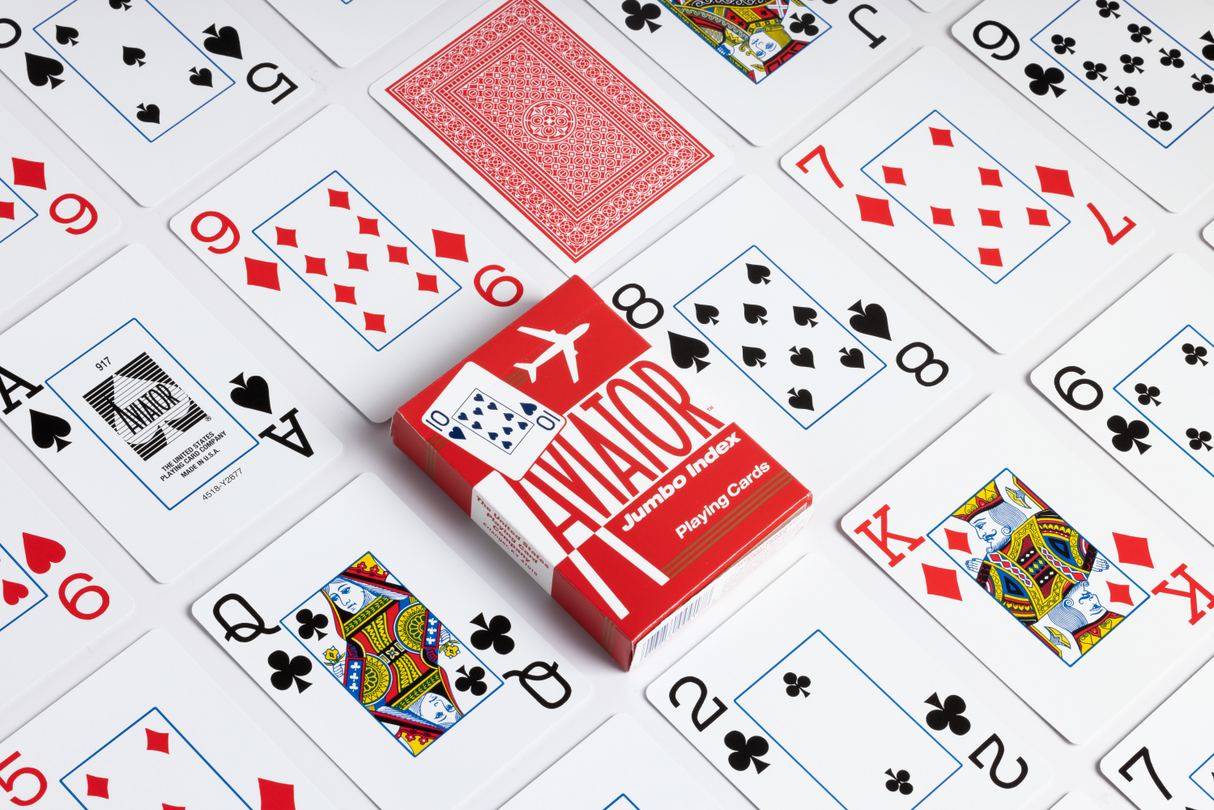 AVIATOR Playing Cards - Jumbo Index, Assorted Colors-073854009178-LR-145262-3-LR eShop
