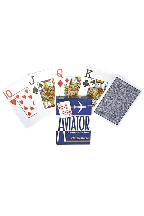 AVIATOR Playing Cards - Jumbo Index, Assorted Colors-073854009178-LR-145262-5-LR eShop