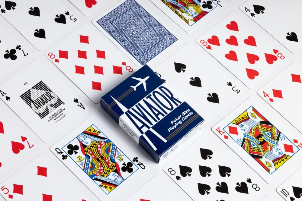 AVIATOR Playing Cards - Poker Size, Assorted Colors-073854009147-LR-145216-5-LR eShop
