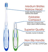AZI Premium TSA Approved Travel Toothbrush - Assorted, 2 count-851944007767-LR-361043-7-LR eShop