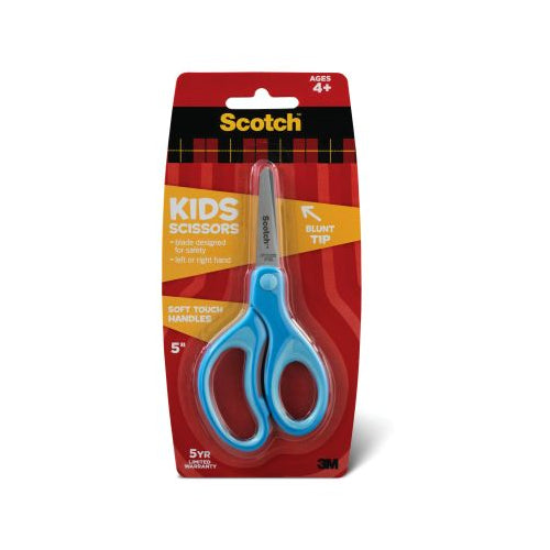 3M Scotch Kids Pointed Tip Scissors with Soft Touch, 5 Inches