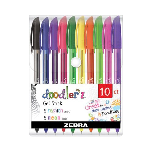 DOODLERZ 10PK ASST GEL PENS