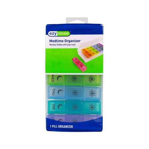 Ezy Dose 3X A Day Medtime Organizer - Rainbow