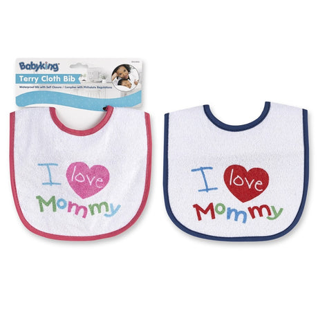 Babyking I Love Mommy Terrycloth Bib - Assorted-094606836903-LR-356101-1-LR eShop