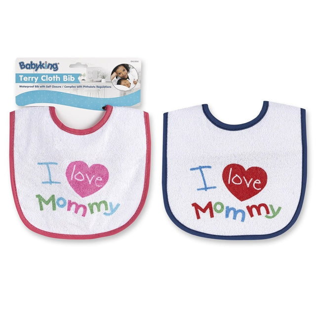 Babyking I Love Mommy Terrycloth Bib - Assorted-094606836903-LR-356101-1-LR eShop