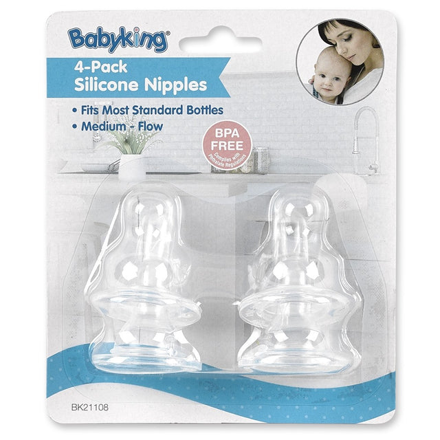 Babyking Medium Flow Silicone Nipples, 4 count-094606211083-LR-212860-1-LR eShop