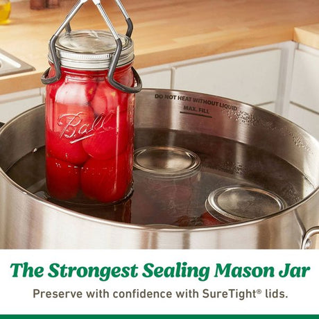 Ball Glass Mason Jar Lids and Bands, Regular Mouth, Set of 12-014400300004-LR-362624-2-LR eShop