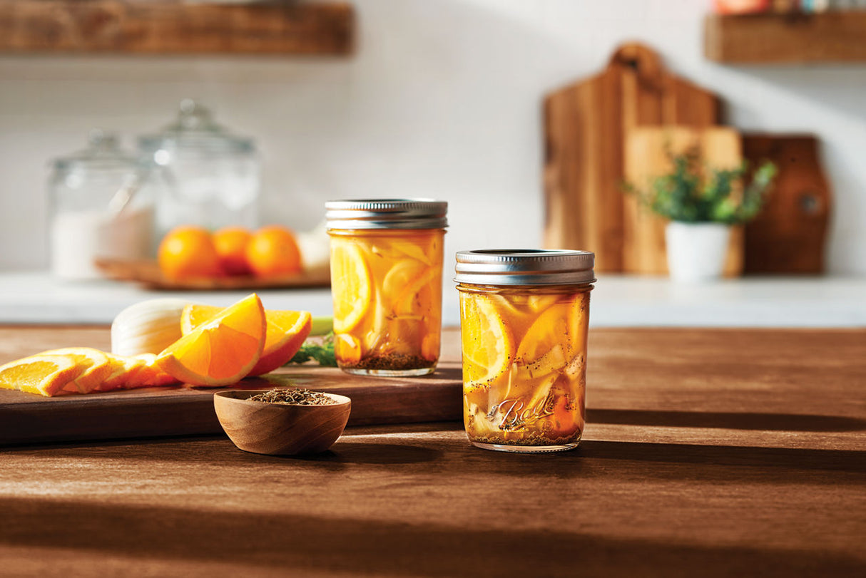Ball Glass Mason Jars with Lids and Bands, Regular Mouth, Half Pint 8 oz, 12 Ct-014400600005-LR-362626-2-LR eShop