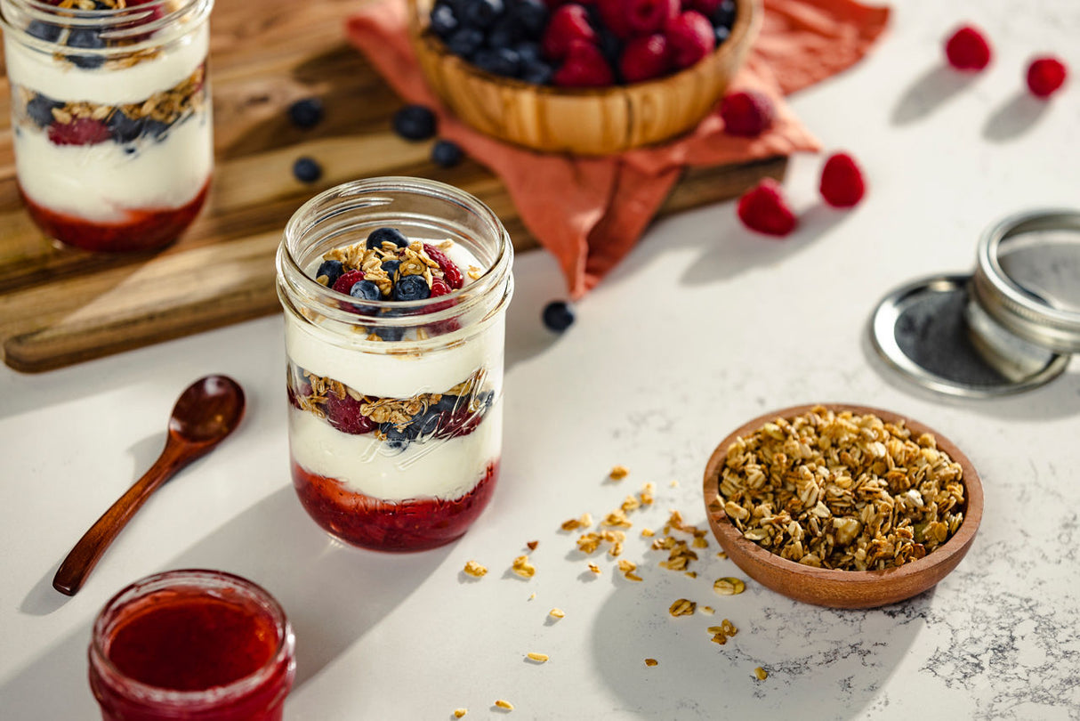 Ball Glass Mason Jars with Lids and Bands, Regular Mouth, Half Pint 8 oz, 12 Ct-014400600005-LR-362626-5-LR eShop