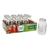 Ball Glass Mason Jars with Lids and Bands, Regular Mouth, Quart 32 oz, 12 Ct-014400620003-LR-362628-1-LR eShop