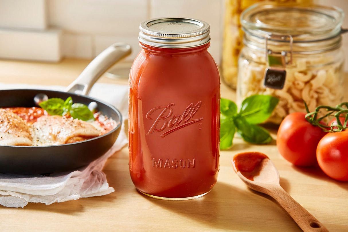 Ball Glass Mason Jars with Lids and Bands, Regular Mouth, Quart 32 oz, 12 Ct-014400620003-LR-362628-5-LR eShop