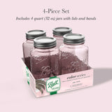 Ball Vintage Regular Mouth 32 oz Quart Canning Jars, Rose, 4 pk-014400100833-LR-362619-1-LR eShop