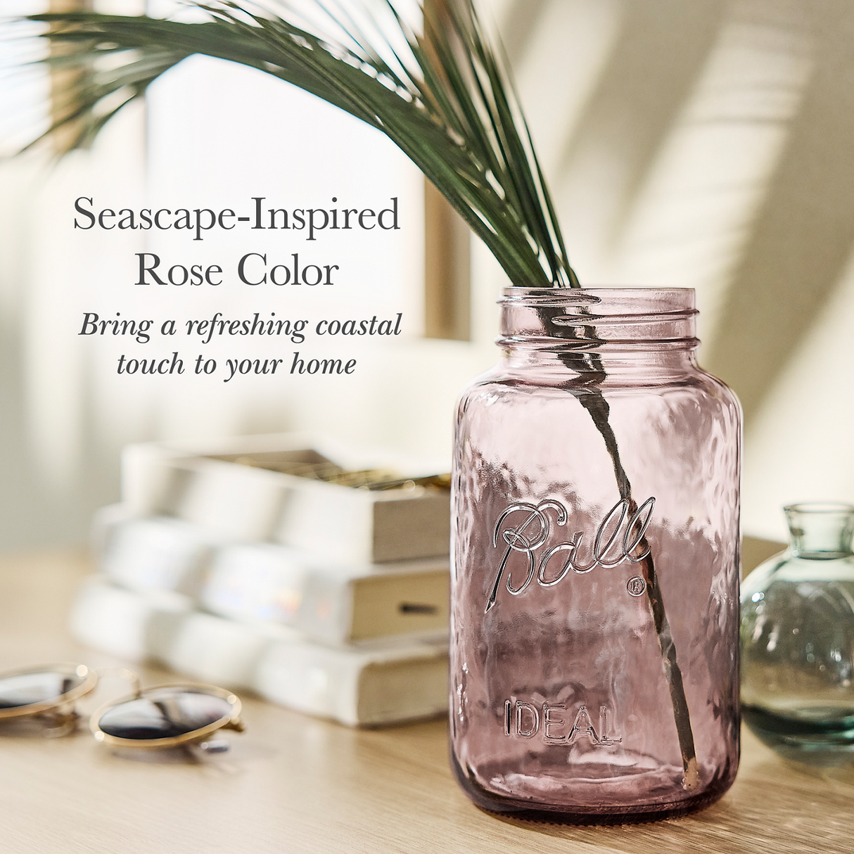 Ball Vintage Regular Mouth 32 oz Quart Canning Jars, Rose, 4 pk-014400100833-LR-362619-7-LR eShop