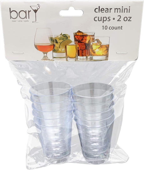 barY3 Disposable Clear Mini Cups - 2 oz, 10 count-819507014706-LR-344957-1-LR eShop